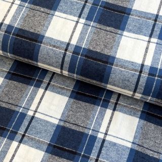 Țesătură din bumbac YARN DYED CHECK BRUSHED Silva design A