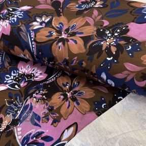 Jerse trening Flowers Mici brown digital print