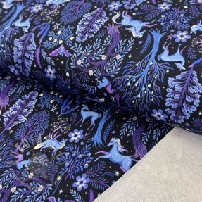 Jerse trening Forest animals navy digital print