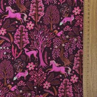 Jerse trening Forest animals bordeaux digital print