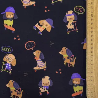 Tricot Dogs navy digital print