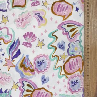 Tricot Shells white digital print