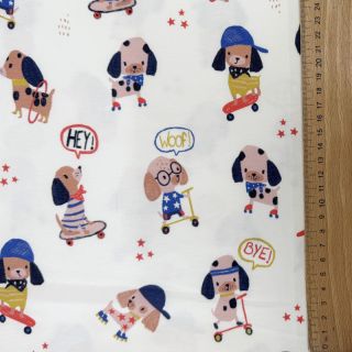 Tricot Dogs white digital print