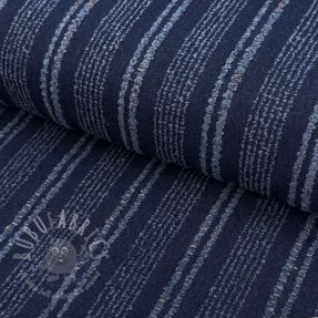 JEANS DENIM JACQUARD Disstresse stripes indigo