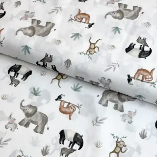 Țesătură din bumbac Safari off white digital print