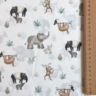 Țesătură din bumbac Safari off white digital print