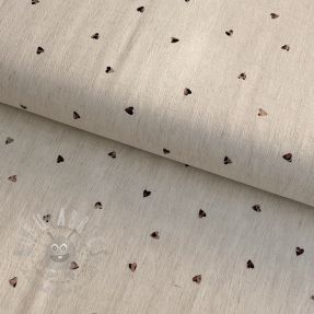 Viscoză cu in FOIL Hearts ecru