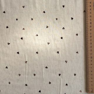 Viscoză cu in FOIL Hearts ecru