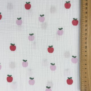 Mușelină Fruits apple white