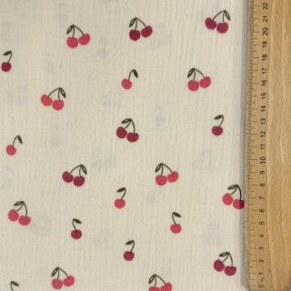 Mușelină Fruits cherry natural