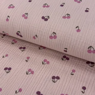 Mușelină Fruits cherry soft rose