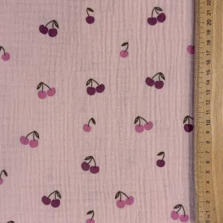 Mușelină Fruits cherry soft rose