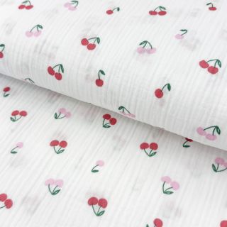 Mușelină Fruits cherry white