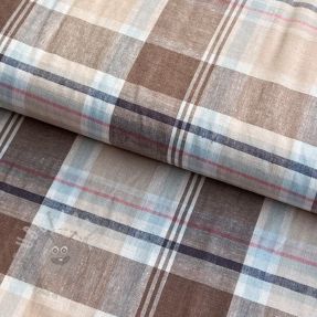 Viscoză cu in YARN DYED Checks taupe