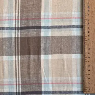 Viscoză cu in YARN DYED Checks taupe