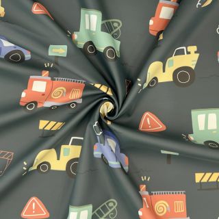 Raincoat fabric Vehicles army green