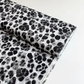 Viscoză SATIN Animal skin black digital print