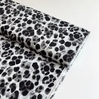 Viscoză SATIN Animal skin black digital print