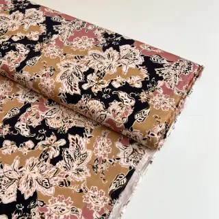 Viscoză SATIN Flowie Noe black digital print