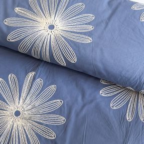 Țesătură din bumbac EMBROIDERY Flowie jeans