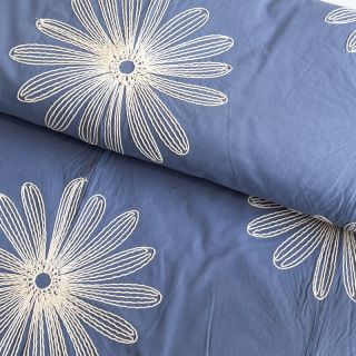 Țesătură din bumbac EMBROIDERY Flowie jeans