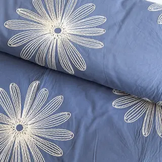 Țesătură din bumbac EMBROIDERY Flowie jeans
