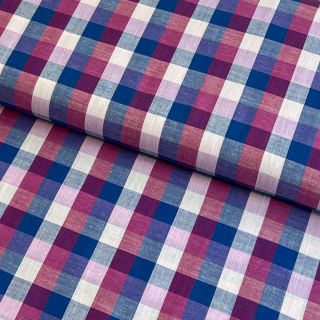 Țesătură din bumbac YARN DYED Square cerise