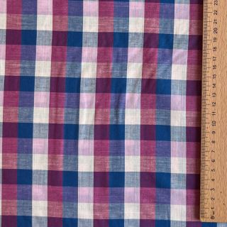 Țesătură din bumbac YARN DYED Square cerise