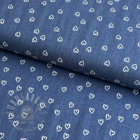Țesătură din bumbac JEANS Hearts