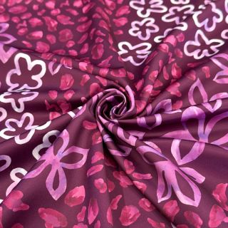 Satin ROYAL MICRO Abstarct bordeaux