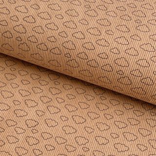 Catifea raiată STRETCH Little clouds sand