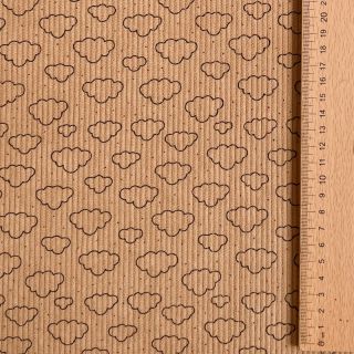 Catifea raiată STRETCH Little clouds sand