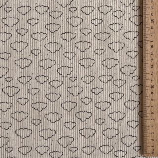 Catifea raiată STRETCH Little clouds light sand