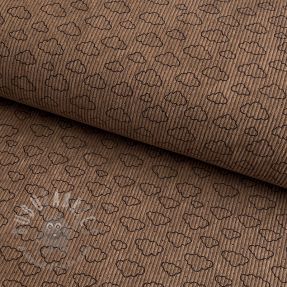 Catifea raiată STRETCH Little clouds taupe