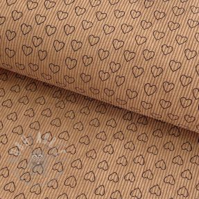 Catifea raiată STRETCH Little love sand