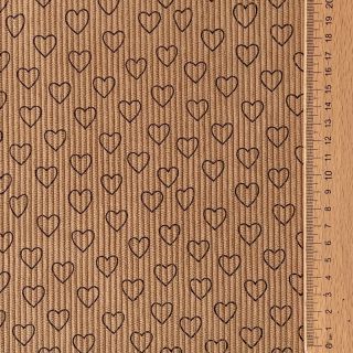 Catifea raiată STRETCH Little love sand