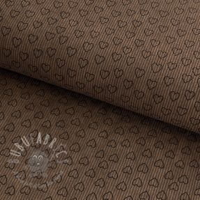 Catifea raiată STRETCH Little love taupe