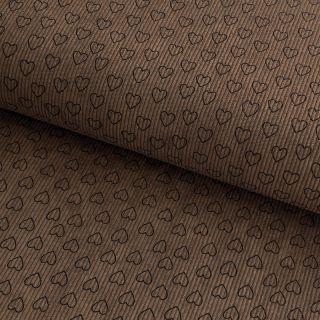 Catifea raiată STRETCH Little love taupe