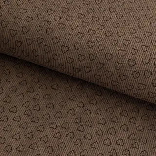 Catifea raiată STRETCH Little love taupe