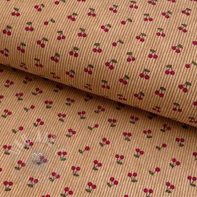Catifea raiată STRETCH Little cherry sand