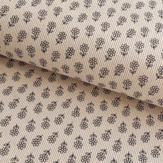 Catifea raiată STRETCH Little flower light sand