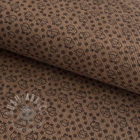 Catifea raiată STRETCH Little sheep taupe