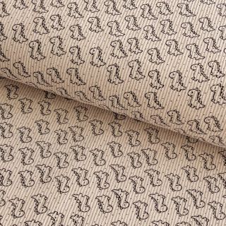 Catifea raiată STRETCH Little dino light sand