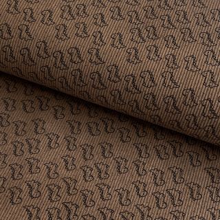 Catifea raiată STRETCH Little dino taupe