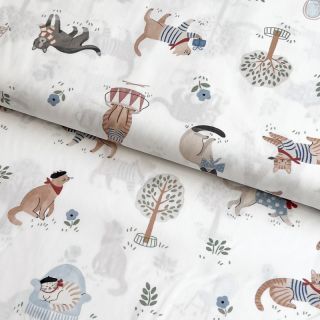 Țesătură din bumbac Vive la France design A digital print