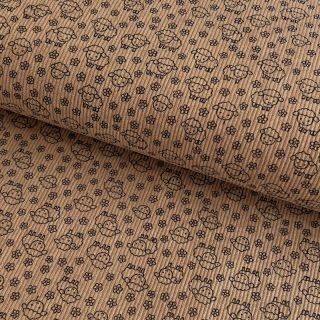 Catifea raiată STRETCH Little sheep sand