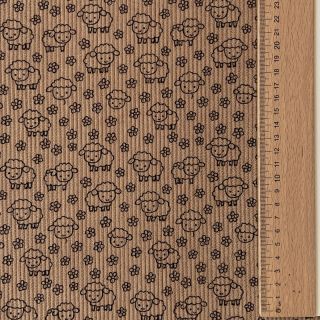 Catifea raiată STRETCH Little sheep sand