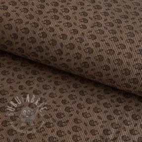 Catifea raiată STRETCH Little hedgehog taupe