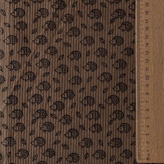 Catifea raiată STRETCH Little hedgehog taupe