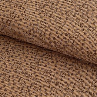 Catifea raiată STRETCH Little deer sand